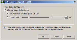 How to disable vSphere Host Cache Configuration