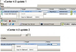 Storage vMotion "Cancel Task" option included in vSphere 4.0 Update 2