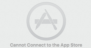cannot connect to the app store