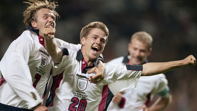 Michael Owen Celebrates