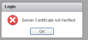 server certificate not verified